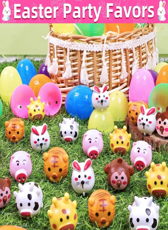 AMENON [1 Golden Egg]24Pack Prefilled Easter Eggs with Animals Pull Back Cars Toys Bunny Vehicle Plastic Surprise Eggs Kids Boys Girls Toddlers Easter Basket Stuffers Fillers Easter Eggs Hunt Party Favor - Image 4